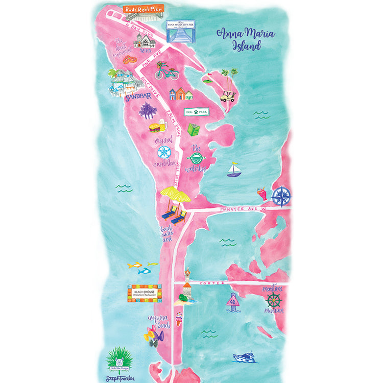 Anna Maria Island Map Print