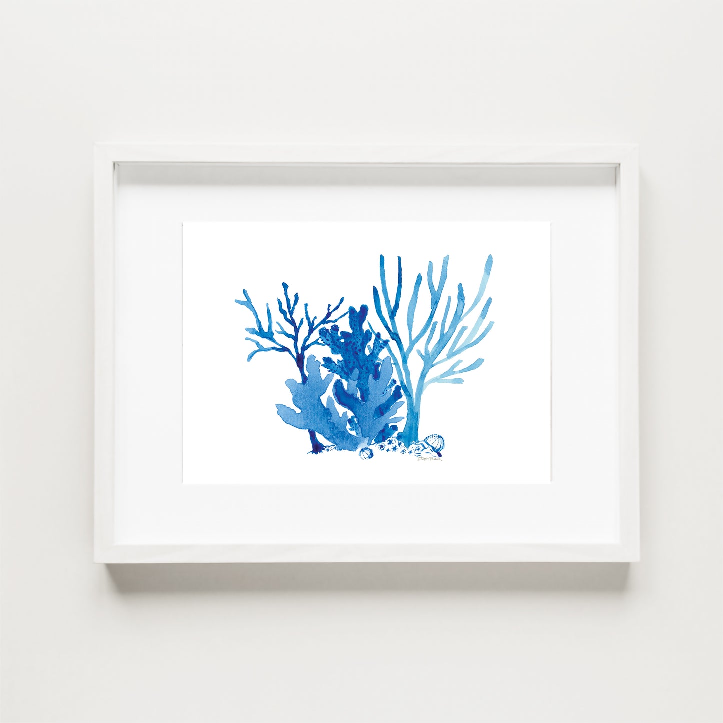 Blue Coral Reef Print